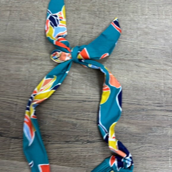 ModCloth bathing suit Women’s One Piece Floral Medium Halter Tropical Green - Picture 5 of 10